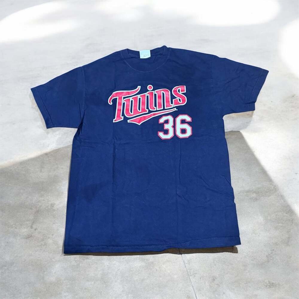 Lee Sport Minnesota Twins Nathan 36 T-Shirt Navy Blue 100